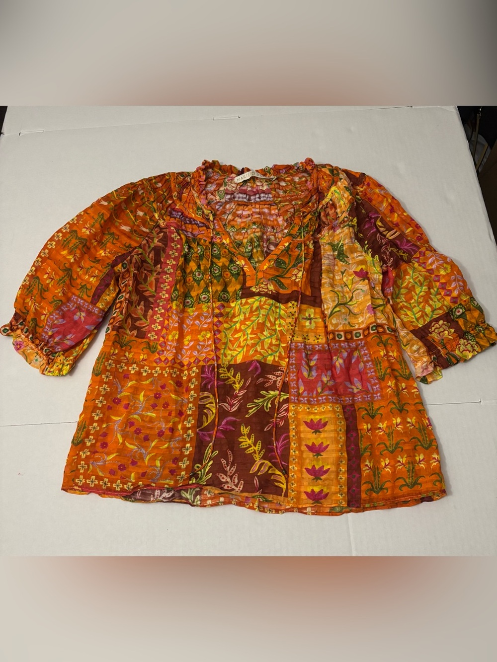 Marie Oliver Linen Blend Top Size S